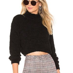 Black long sleeve cropped sweater